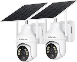 7. SEHMUA Solar-Powered Wireless Security Camera
