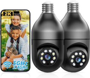 2. Warmfam Light Bulb Outdoor Security Camera