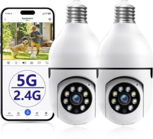 5. JWQPO Light Bulb Outdoor Security Camera