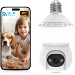 8. DYPCO Light Bulb Outdoor Security Camera