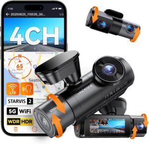 1. Vantrue N5S 4 Channel 360 Degree Dash Cam