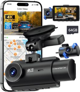 10. QCONTROL 3-Channel Dash Cam