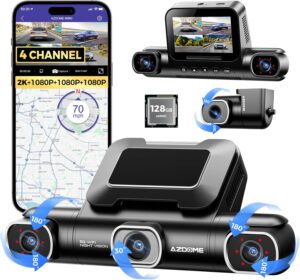 2. AZDOME 4-Channel Dash Cam
