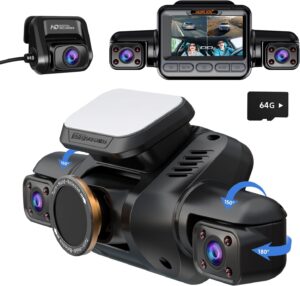 9. HUPEJOS 360-Degree Dash Cam