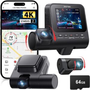 9. Jzones 3-Channel Dash Cam