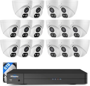 6. Hiseeu 12MP NVR Security Camera System for Business