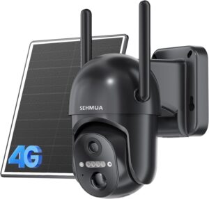 SEHMUA 4G LTE Cellular Solar Security Camera