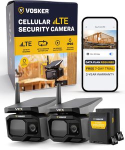 Vosker VKX Solar Powered 4G-LTE Security Camera